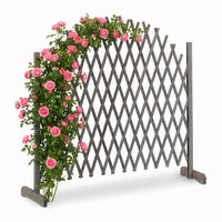 MRIEŽKA - sivá, drevo (200/98/30cm) - Relaxdays