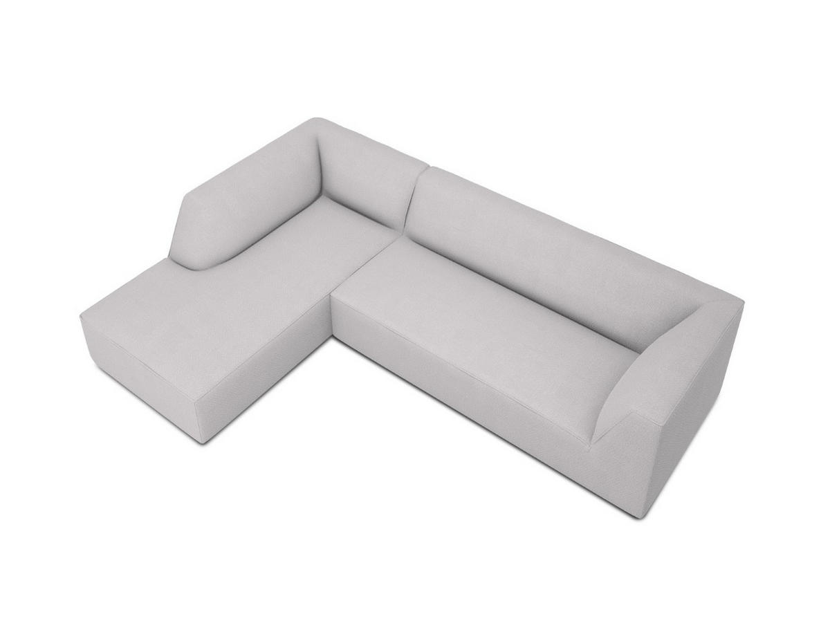 ECKSOFA links Ruby aus strukturiertem Stoff hellgrau 4 Sitzplätze - Hellgrau, Textil (180/273cm) - Micadoni