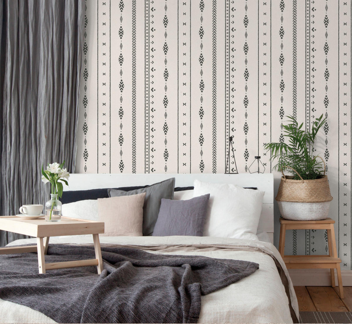 TAPETE ethnische Motive 53 cm x 10 m - Beige, Papier (53/1000cm) - Sanders & Sanders