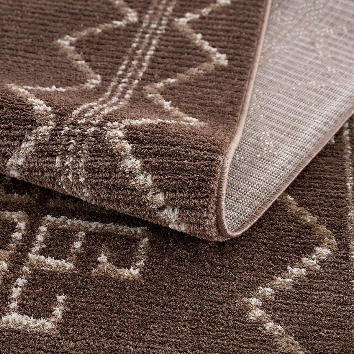 KURZFLOR-TEPPICH April 0608 Braun 140x200 cm - Braun, Textil (140/200cm) - carpet city