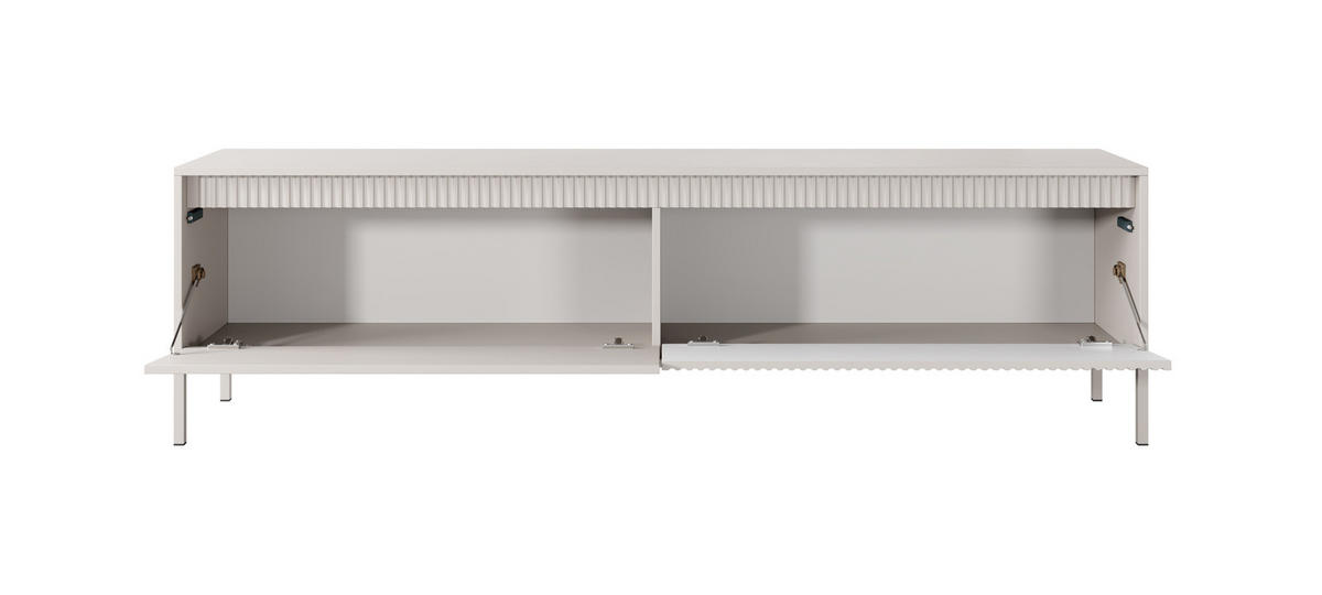 TV-LOWBOARD Ferrato E 187 cm Beige - mit 2 Türen i Riffel-Optik - Beige, Holz/Holzwerkstoff (187/53/39cm) - Ravio