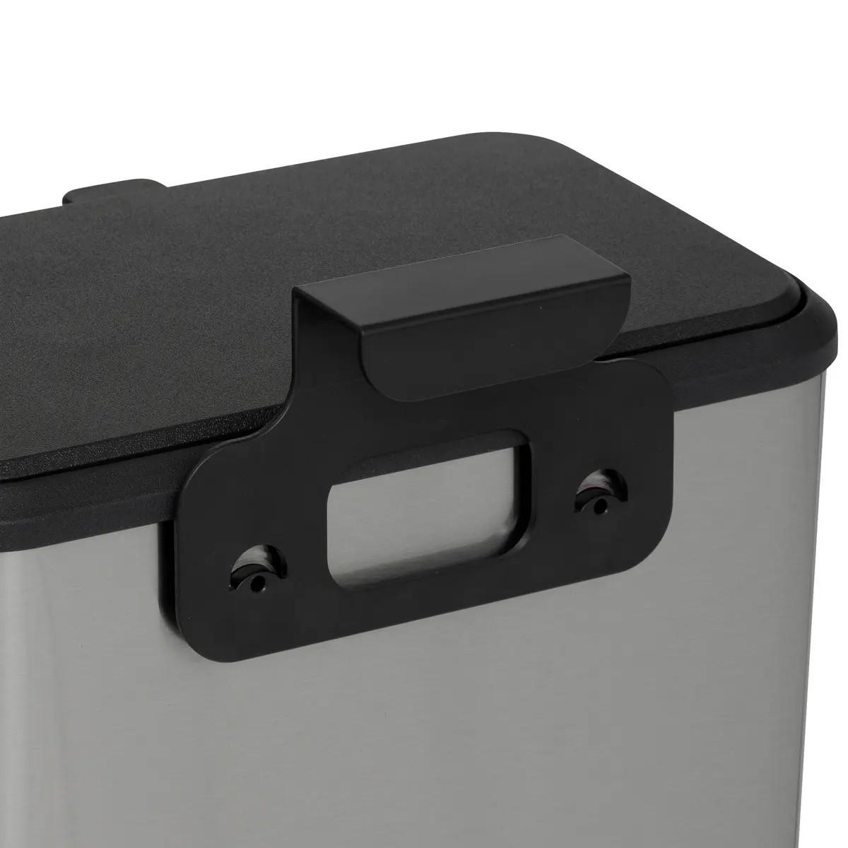 BIO-ABFALLEIMER mit Edelstahlgehäuse 5 l 24,7/15,5/25,5 cm - Silberfarben, Metall (15.5/25.5/24.7cm) - 5five Simply Smart