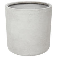 BLUMENTOPF Grau Messene - Grau, Naturmaterialen (42cm) - Beliani