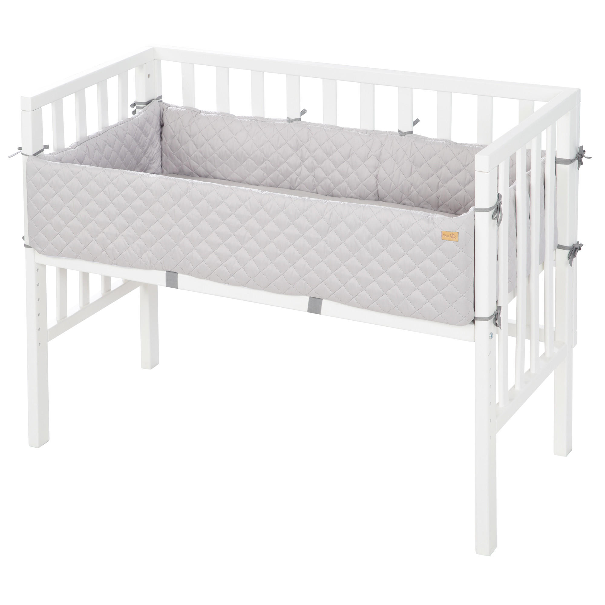BEISTELLBETT roba Style grau 2in1 Set 90 x 45 cm - Weiß/Grau, Holzwerkstoff (45/90cm) - Roba