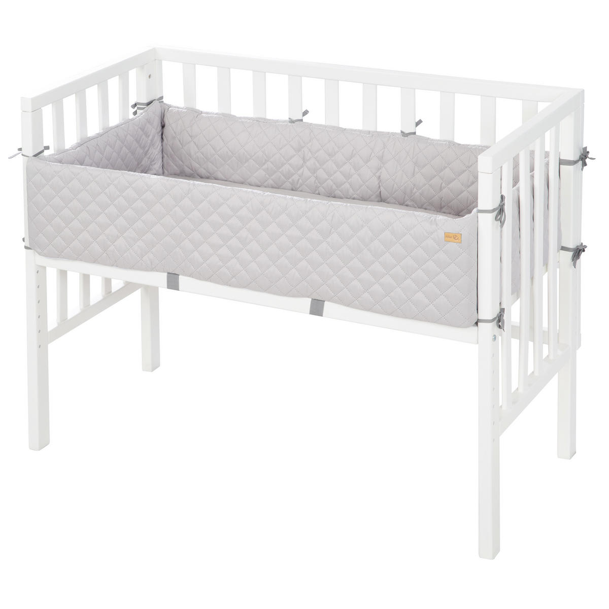 BEISTELLBETT roba Style grau 2in1 Set 90 x 45 cm - Weiß/Grau, Holzwerkstoff (45/90cm) - Roba
