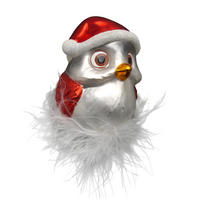 CHRISTBAUMSCHMUCK Vogel Claus Mehrfarbig 9cm (Glas / 1 Stk.) - Multicolor, Glas (9/8/7cm)