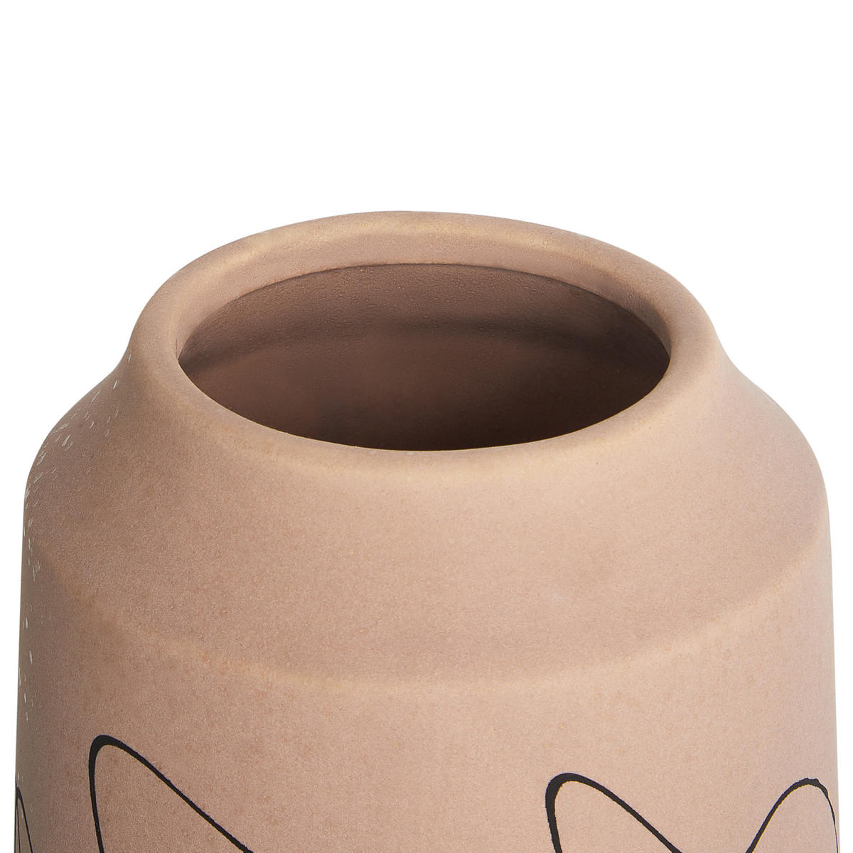 BLUMENVASE Steinzeug beige Sunfish - Beige, Keramik (33cm) - Beliani