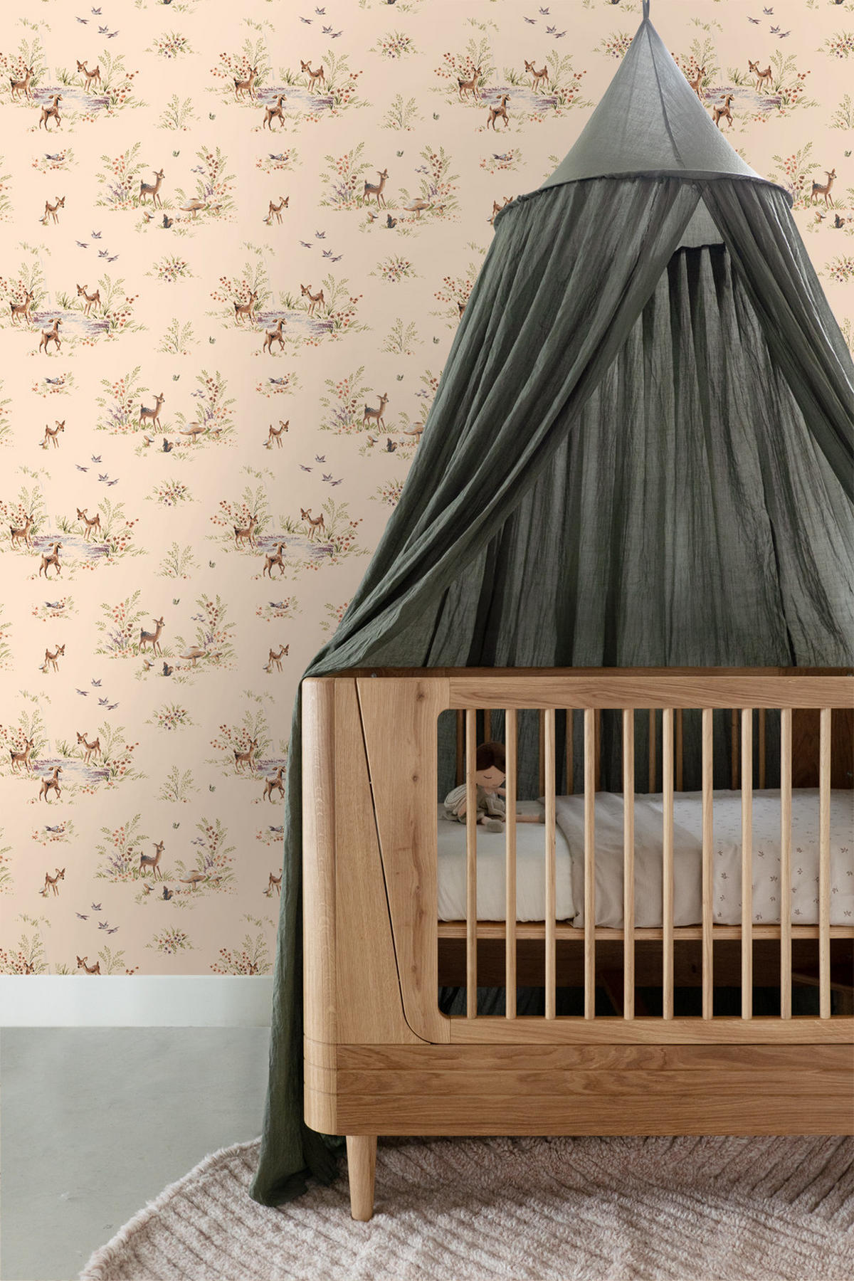 TAPETE Hirsche 50 x 900 cm - Beige, Papier (50/0.1cm) - ESTAhome
