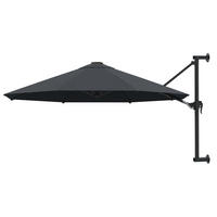SONNENSCHIRM Zur Wandmontage Mit Metall-Mast 300 Cm Anthrazit - Anthrazit, Textil (300/300cm) - vidaXL