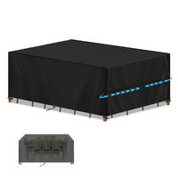 ABDECKHAUBE Gartenmöbel 220x110x75cm Schwarz - Schwarz, Textil (1/1/1cm)