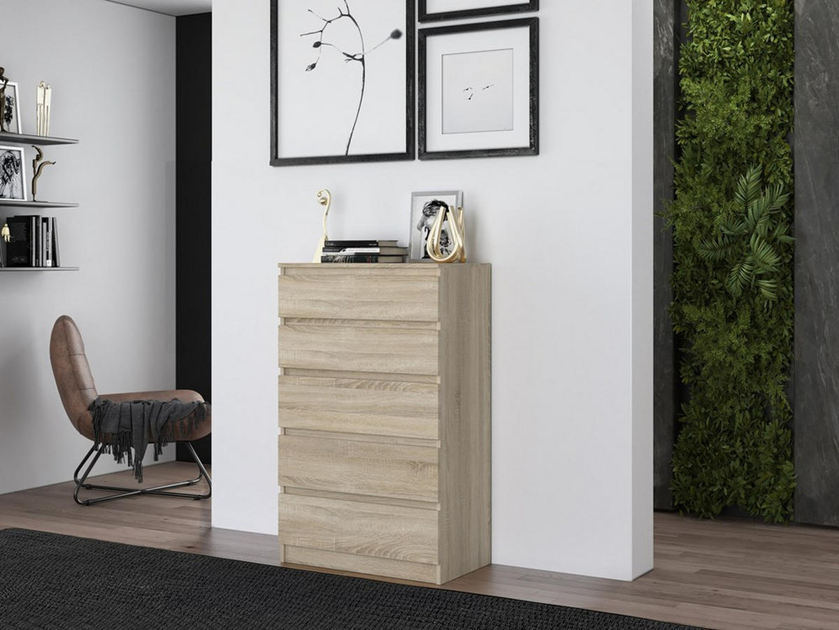 KOMMODE Sonoma Eiche 70/109,5/40 - Sonoma Eiche, Holzwerkstoff (70/110/40cm) - RAUMHIRSCH FURNITURE