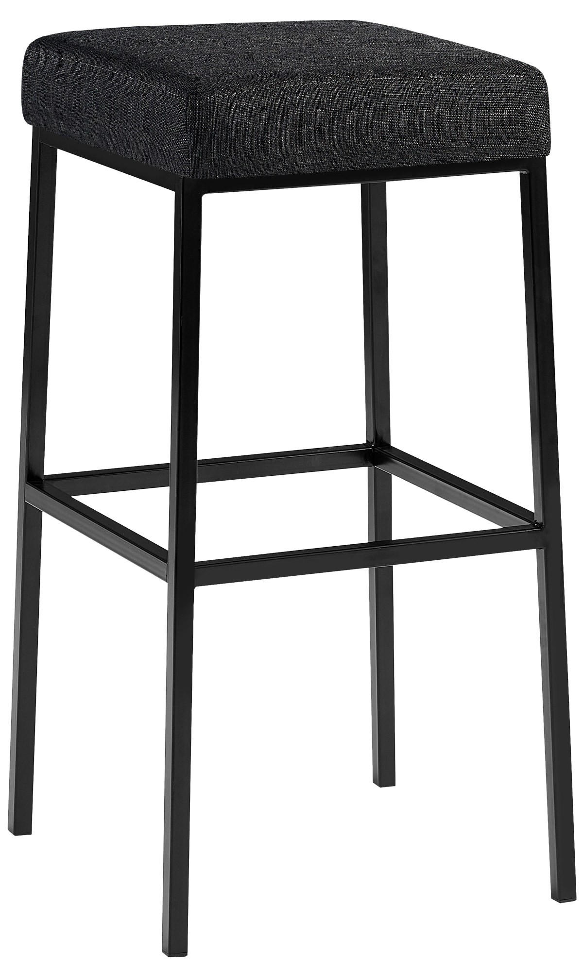 BARHOCKER Stoff dunkelgrau - Dunkelgrau/Schwarz, Textil/Metall (37/78/37cm) - CLP