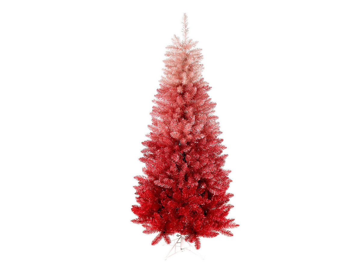 LAALU WEIHNACHTSBAUM künstlich Rottanne Sid 150 cm mit Ständer - Rot, Kunststoff (150cm) - LAALU