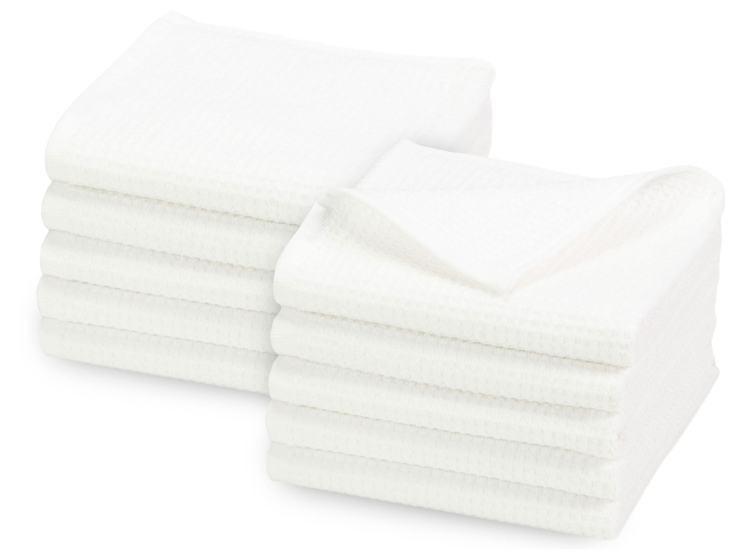 SEIFTÜCHER, 10er-Set, 30x30 cm, 100% Baumwolle, Weiß - Weiß, Textil (30/30cm) - Zollner