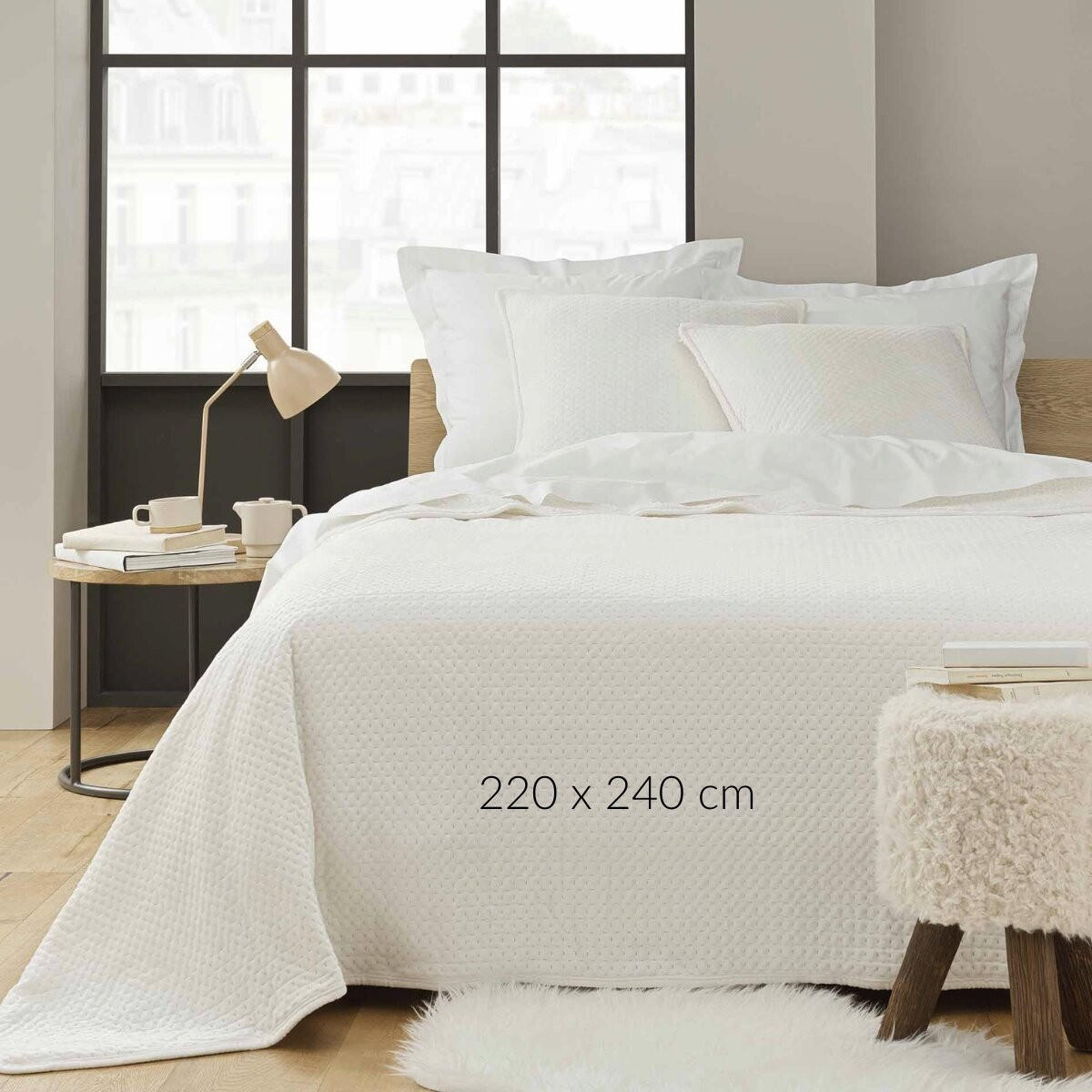 BETTÜBERWURF mit Kissenbezügen Mylene 220/240 cm - Ecru, Textil (240/220cm) - Douceur d´intérieur