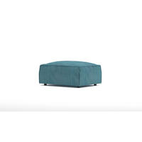 HOCKER Nova Türkis Cord - Türkis/Schwarz, Holz/Kunststoff (93/46/73cm) - S-Style Möbel