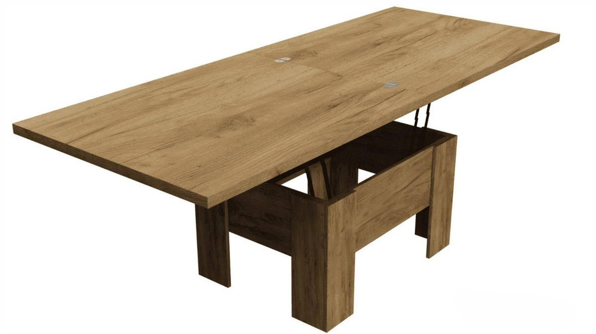 ESSTISCH ROKAR Ausziehbar 100 - 200 / 80 x 78 cm - Eiche Wotan/Braun, Holz (100/80/78cm) - MASSENO