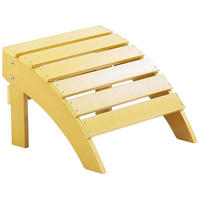 FUSSHOCKER Kunstholz gelb Adirondack - Gelb, Kunststoff (50/34/43cm) - Beliani