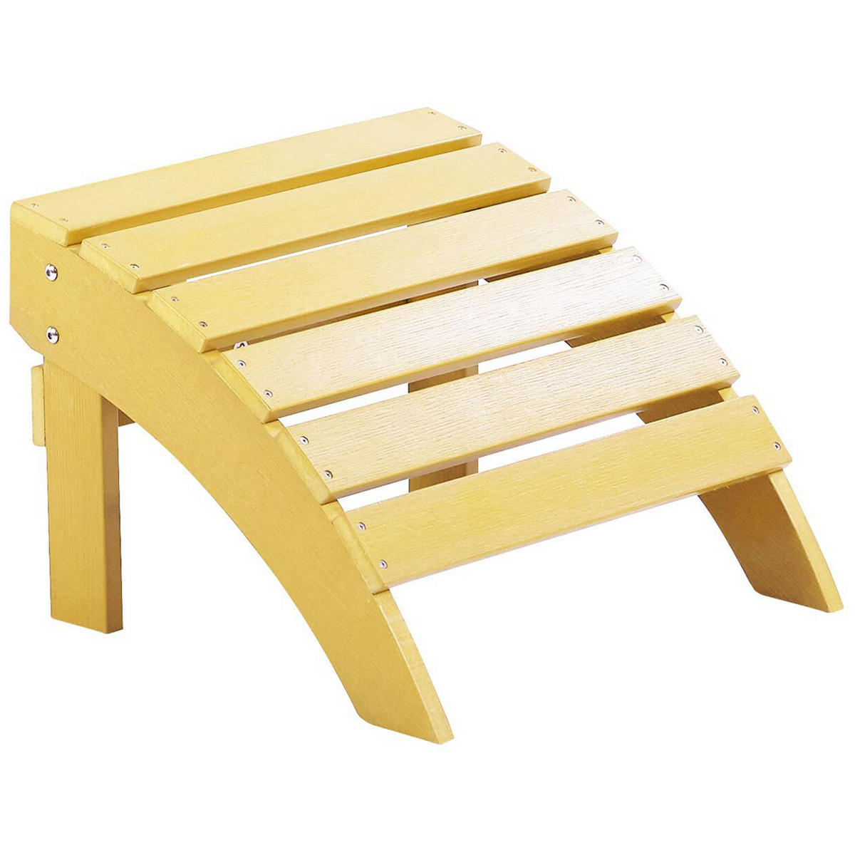 FUSSHOCKER Kunstholz gelb Adirondack - Gelb, Kunststoff (50/34/43cm) - Beliani