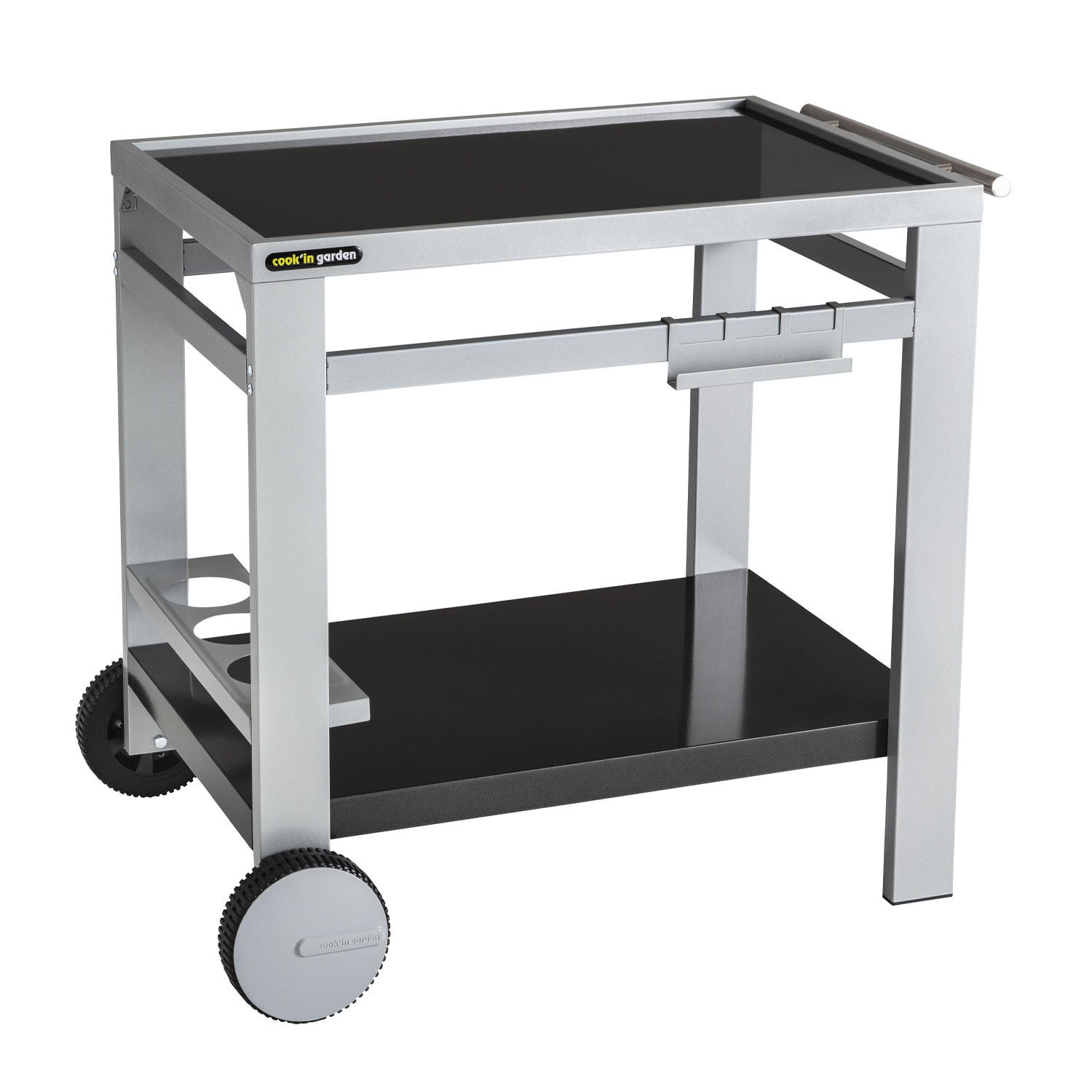 BEISTELLTISCH Media - Grau, Metall (65/80/90cm) - Cook'in Garden