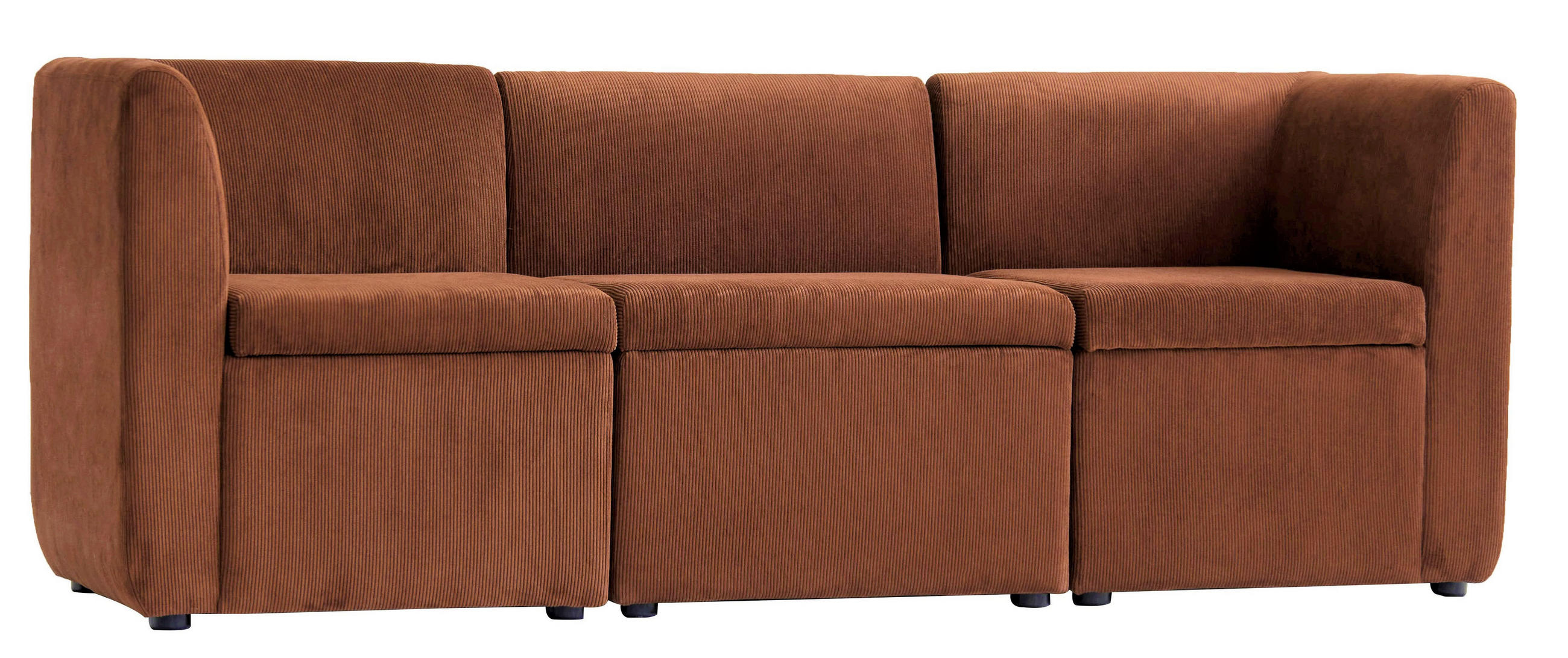 SOFA Samt Terracotta - Terracotta, Textil (180/68/60cm) - Nordlys