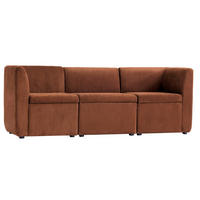 SOFA Samt Terracotta - Terracotta, Textil (180/68/60cm) - Nordlys