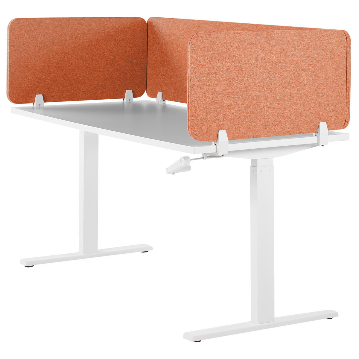 SCHREIBTISCHTRENNWAND 80 x 40 cm Hellrot Wally - Rot, Textil (80/40/2cm) - Beliani