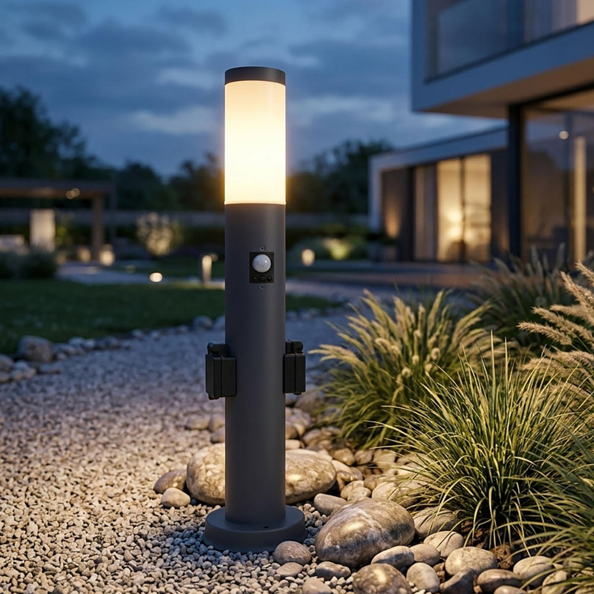LED STEHLEUCHTE Weiß Metall - Weiß, Kunststoff (7.6/7.6/60cm) - Globo Lighting