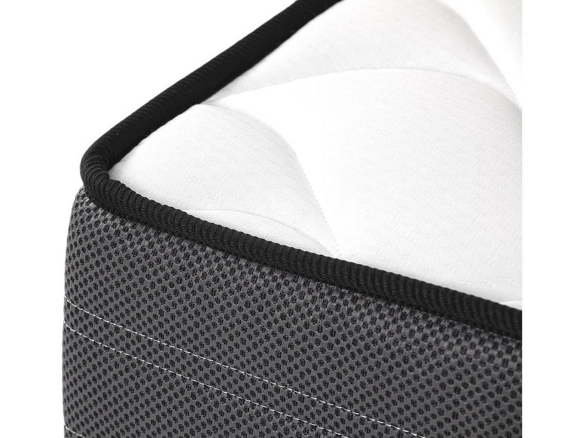 STANDARDMATRATZE - 1 Person - stoff - weiß Ambracie - Weiß, Textil (120/190cm) - Vente-Unique
