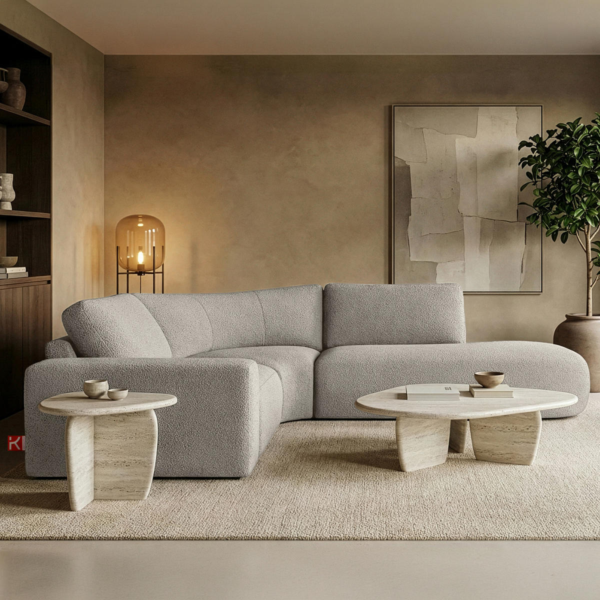 ECKSOFA RECHTS ZUCCO, Braun - Braun, Holz/Holzwerkstoff (224/293cm) - KONSIMO®