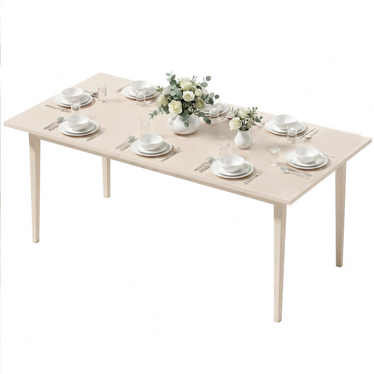 ESSTISCH Creme 180.0/90.0/76.0 - Creme, Holzwerkstoff (180/90/76cm)