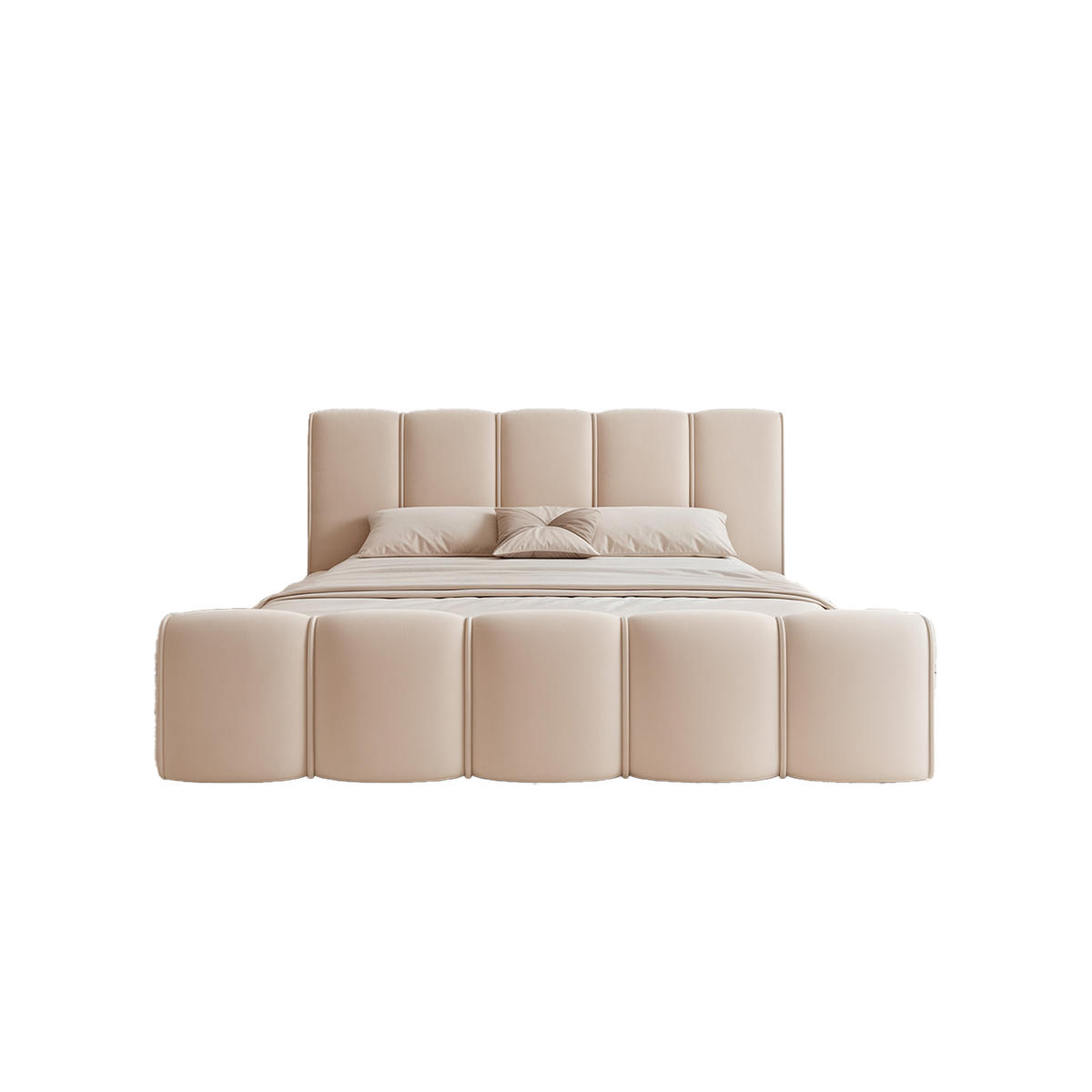 POLSTERBETT LLALO 180x200 cm, Beige - Beige, Textil (200/180cm) - Fedve