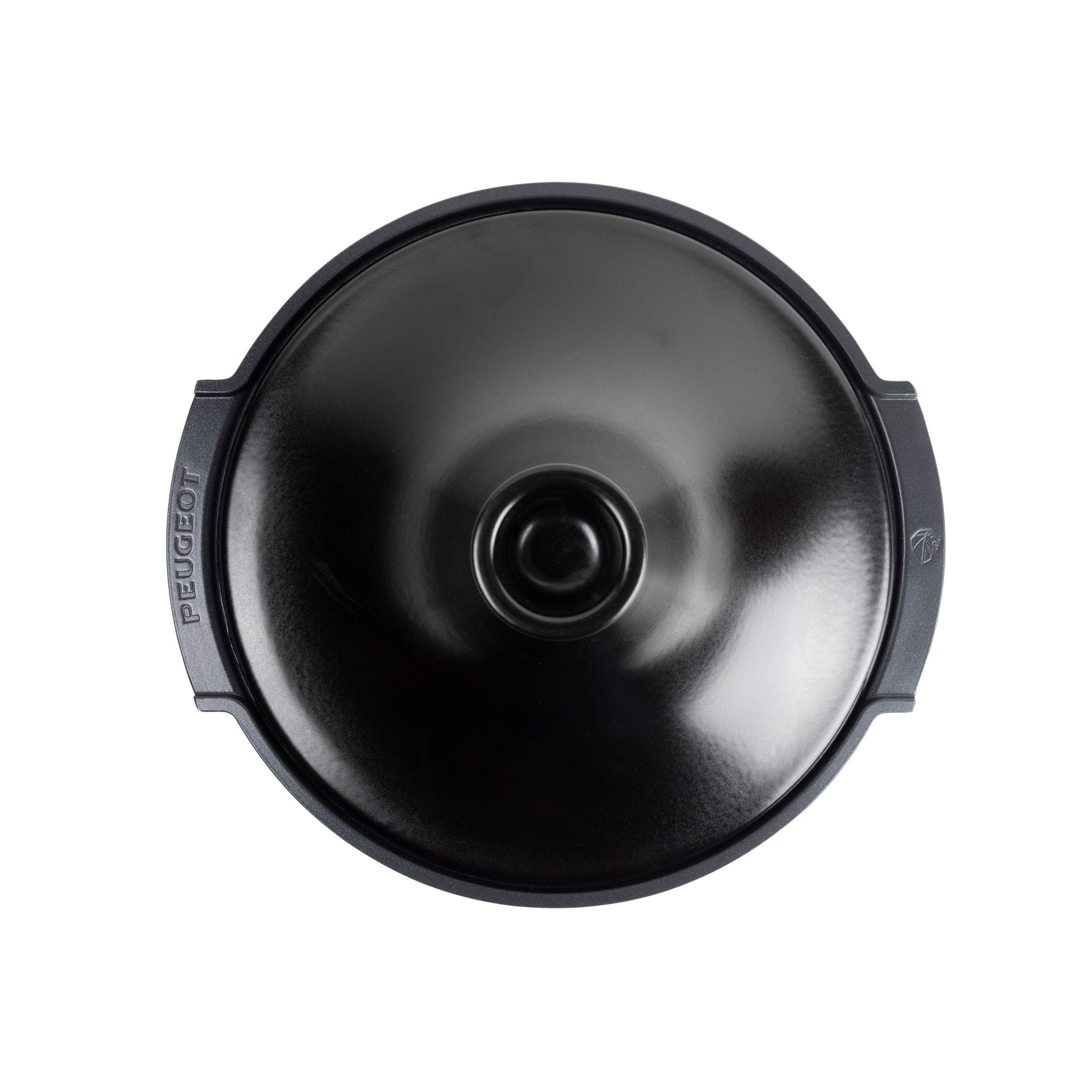 TAGINE Atlas Satinschwarz Aluminium Keramikdeckel für alle Herdarten - Schwarz, Keramik (32.8/30.2/24cm) - PEUGEOT