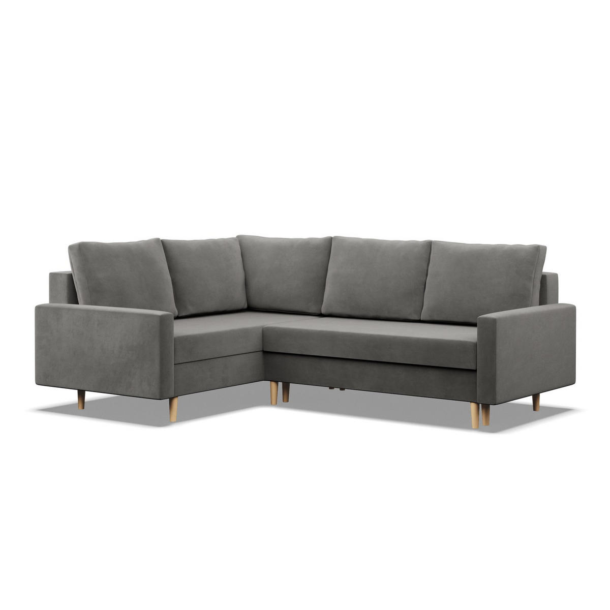 ECKSOFA MIT SCHLAFFUNKTION LINKS BLANK , Hellgrau - Grau, Textil (223/175cm)