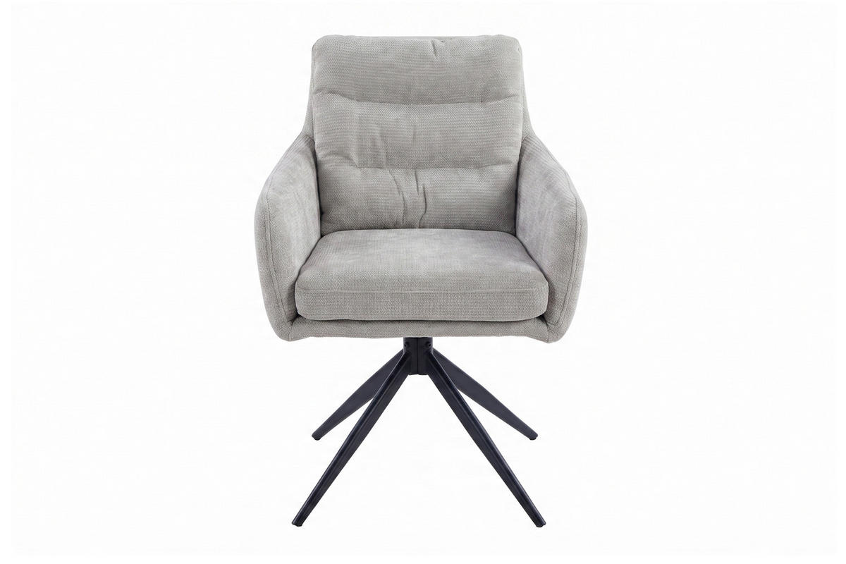 ESSZIMMERSTUHL Berlin, Webstoff, Hellgrau - Beige, Textil (70/88/46cm) - dasmöbelwerk