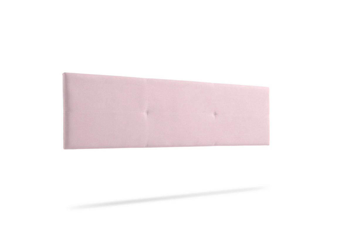 KOPFTEIL gepolstert ALMA Aqualine 170x50x5 cm - Hellrosa - Moonia - Hellrosa, Holz (170/5/50cm)