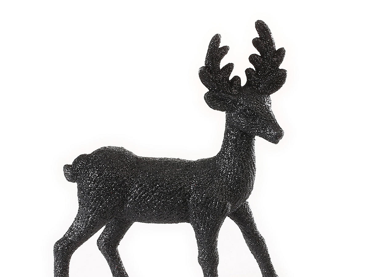 HIRSCH schwarz 21 x 16 cm - Schwarz, Kunststoff (0.01/1/0.01cm) - LAALU