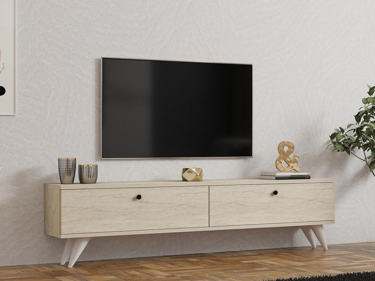 TV-MÖBEL parlak beige - Beige, Holz (25/40/160cm) - Habitat Garten