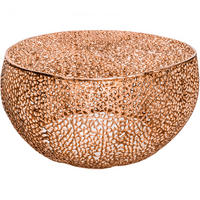 COUCHTISCH ABSTRACT LEAF Metall Kupfer 80 cm - Kupferfarben, Metall (78/80/41cm) - riess-ambiente