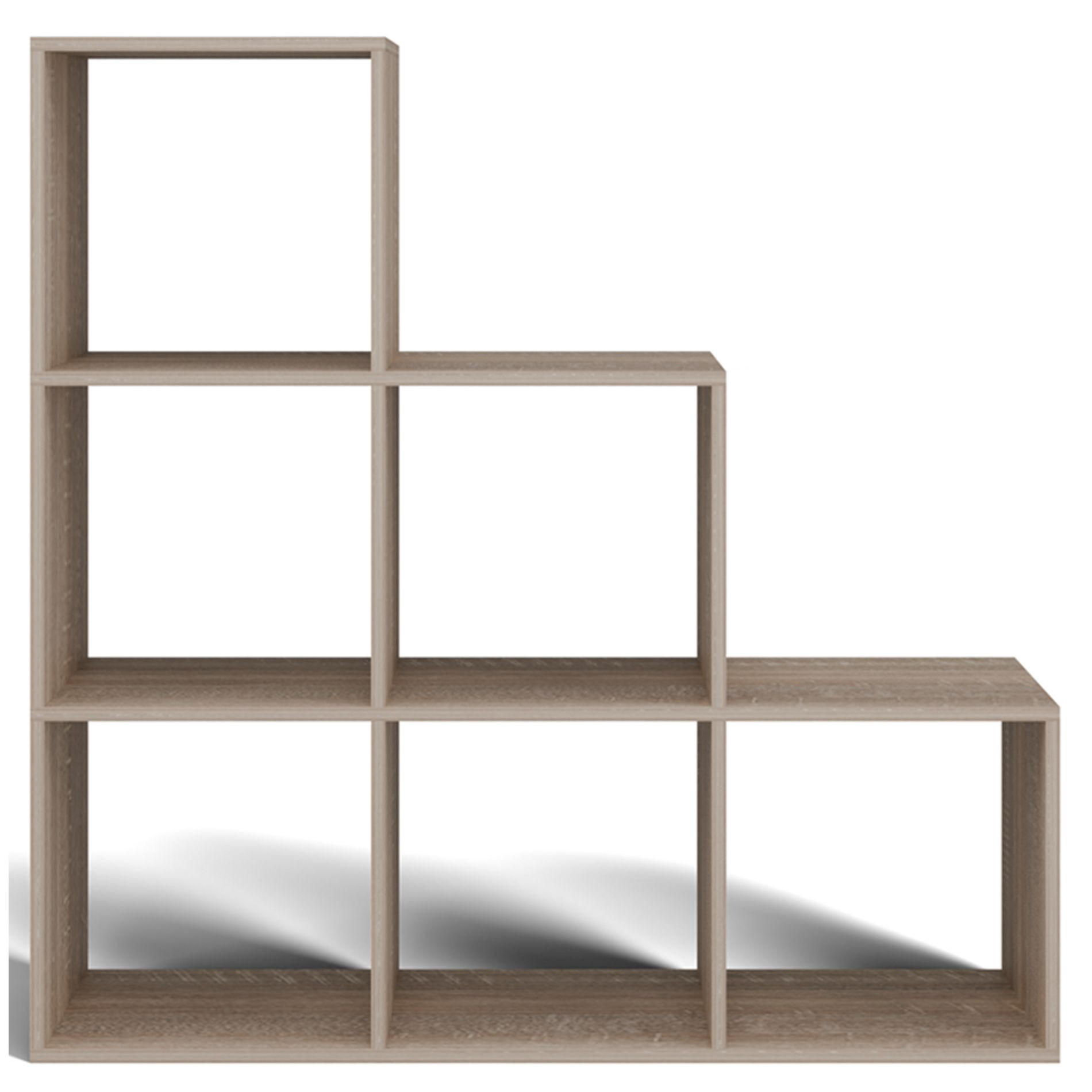 STUFENREGAL Stepi Sonoma-Eiche 115 cm - Sonoma Eiche, Holzwerkstoff (115/115/30cm) - Selsey