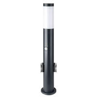 LED AUSSENLEUCHTE RGB Außendose Säule Schwarz - Anthrazit, Metall (13.1/13.1/60cm)