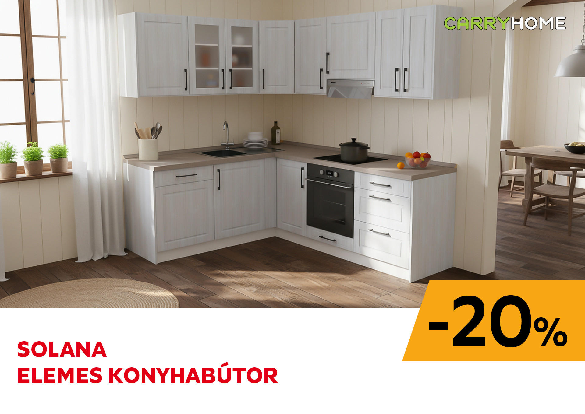 20% Solana elemes konyhabútor Kiemelt termék 0 Ft.- helyett 0 Ft.-