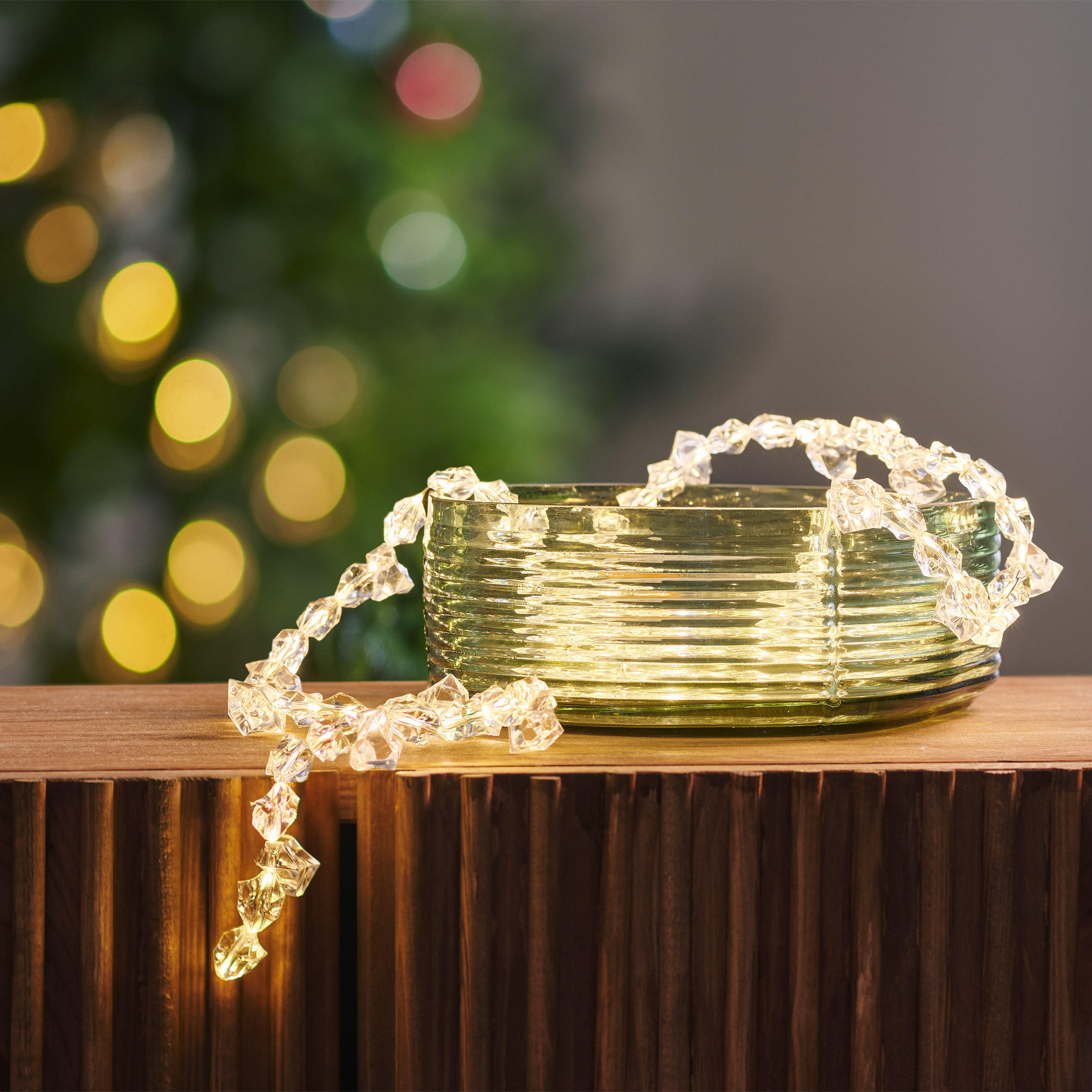 LICHTERKETTE Bosse, Transparent, 180 cm, Dekorative Weihnachtsdeko - Transparent, Kunststoff (180cm) - home&you