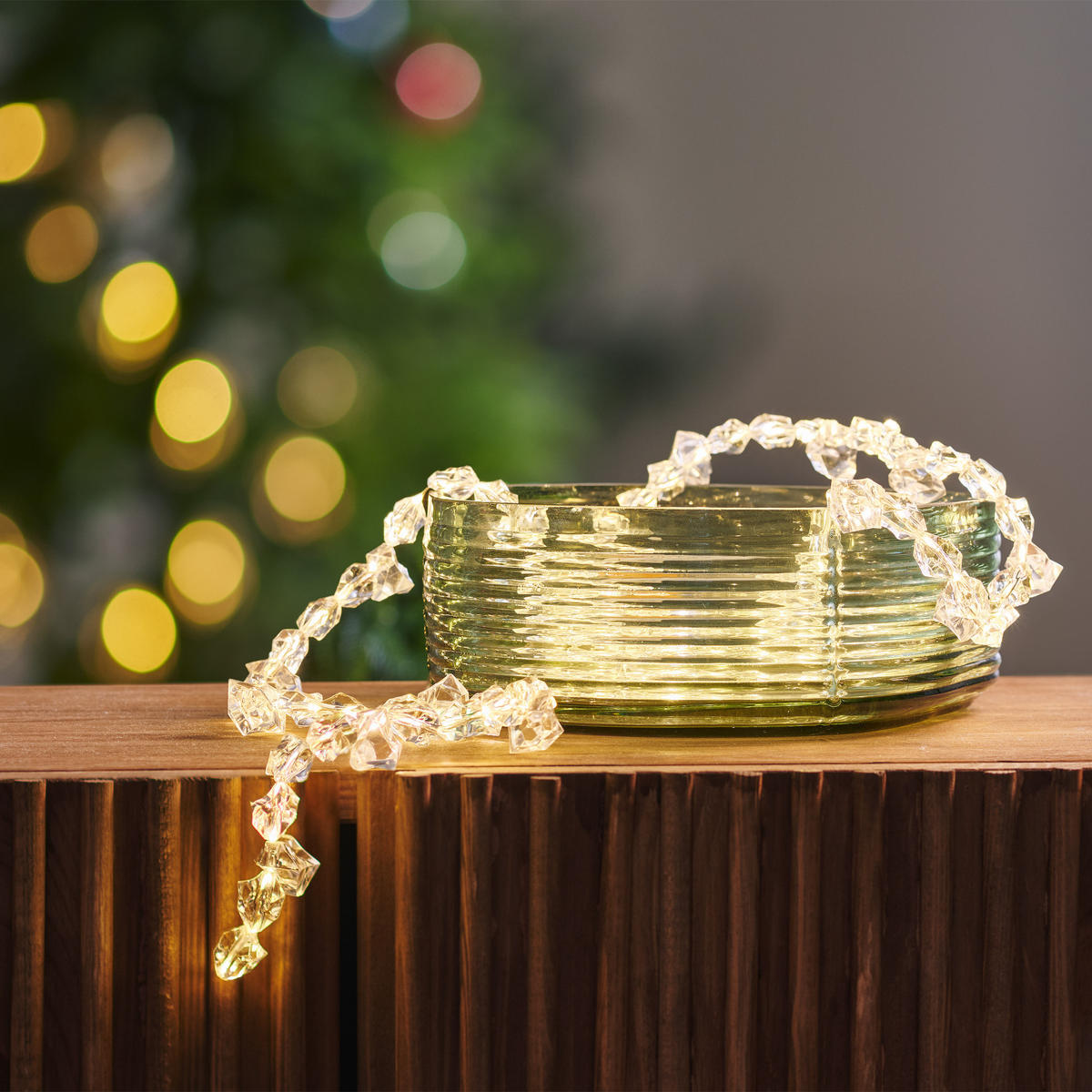 LICHTERKETTE Bosse, Transparent, 180 cm, Dekorative Weihnachtsdeko - Transparent, Kunststoff (180cm) - home&you