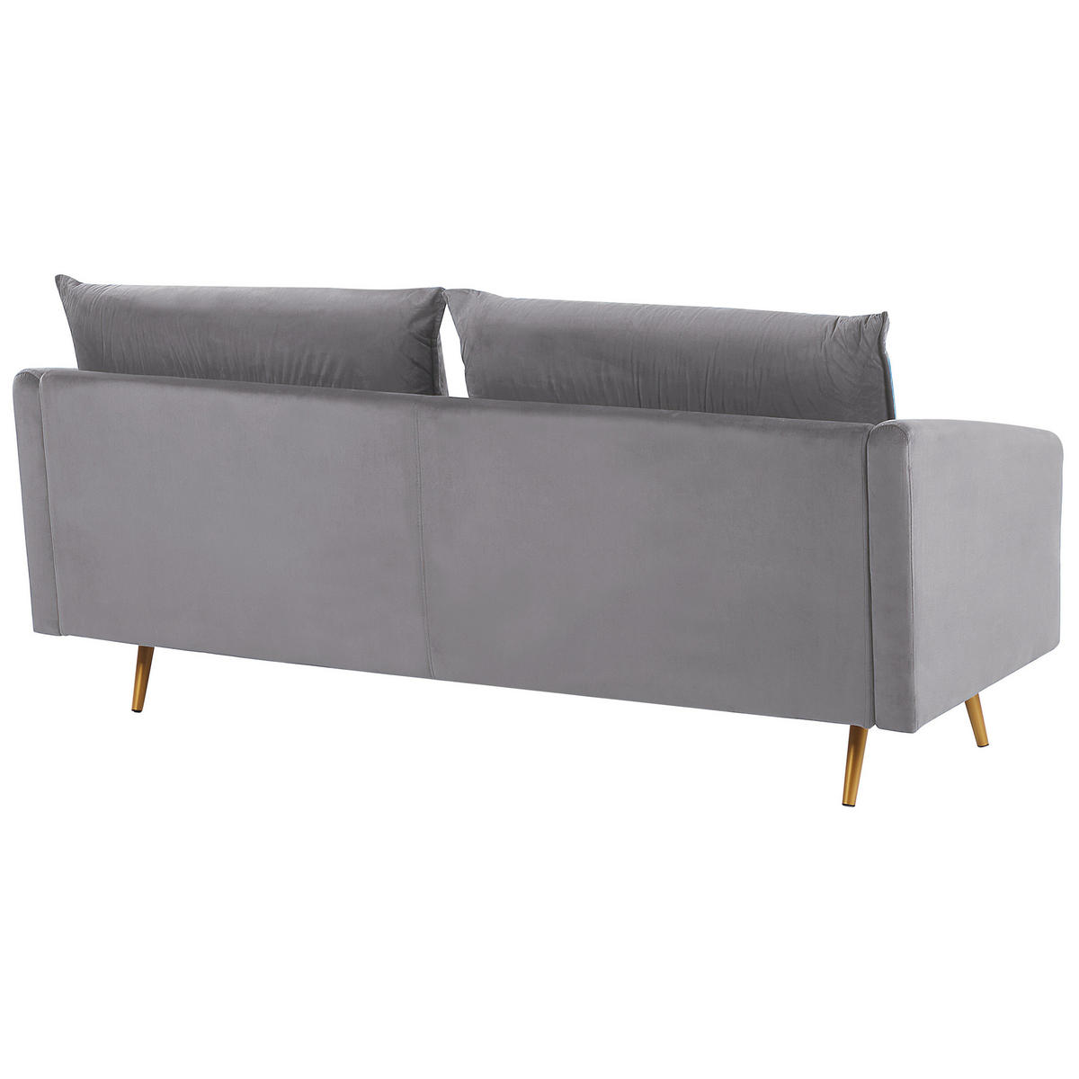 5-SITZER SOFA SET Samtstoff Grau Maura - Grau, Textil (185/83/78cm) - Beliani