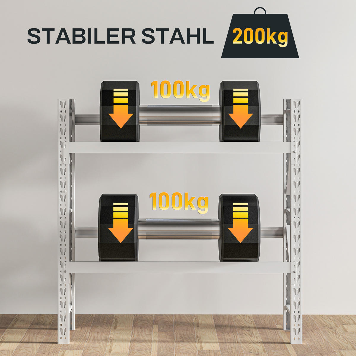 GETRÄNKEKISTENREGAL für 6 Kisten, Freistehend Getränkeregal, Stahl, Weiß - Weiß, Metall (30/110/110cm) - HOMCOM
