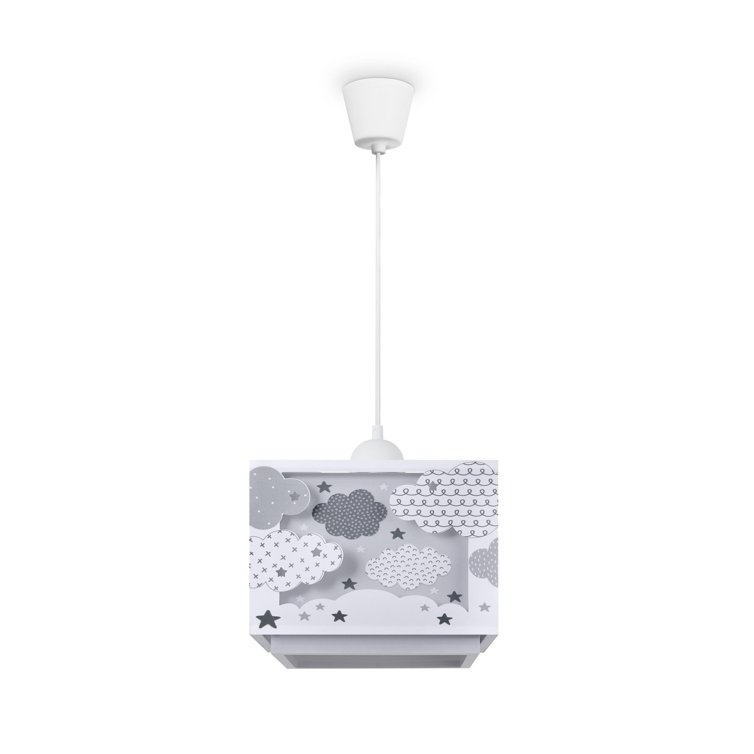 Paco Home Pendelleuchte Grau 24x24.9x24 cm