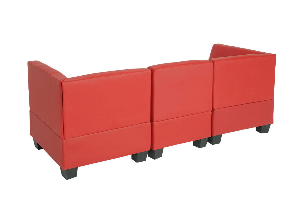 MODULAR 3-SITZER SOFA Rot - Rot, Textil (197/76/72cm) - MCW