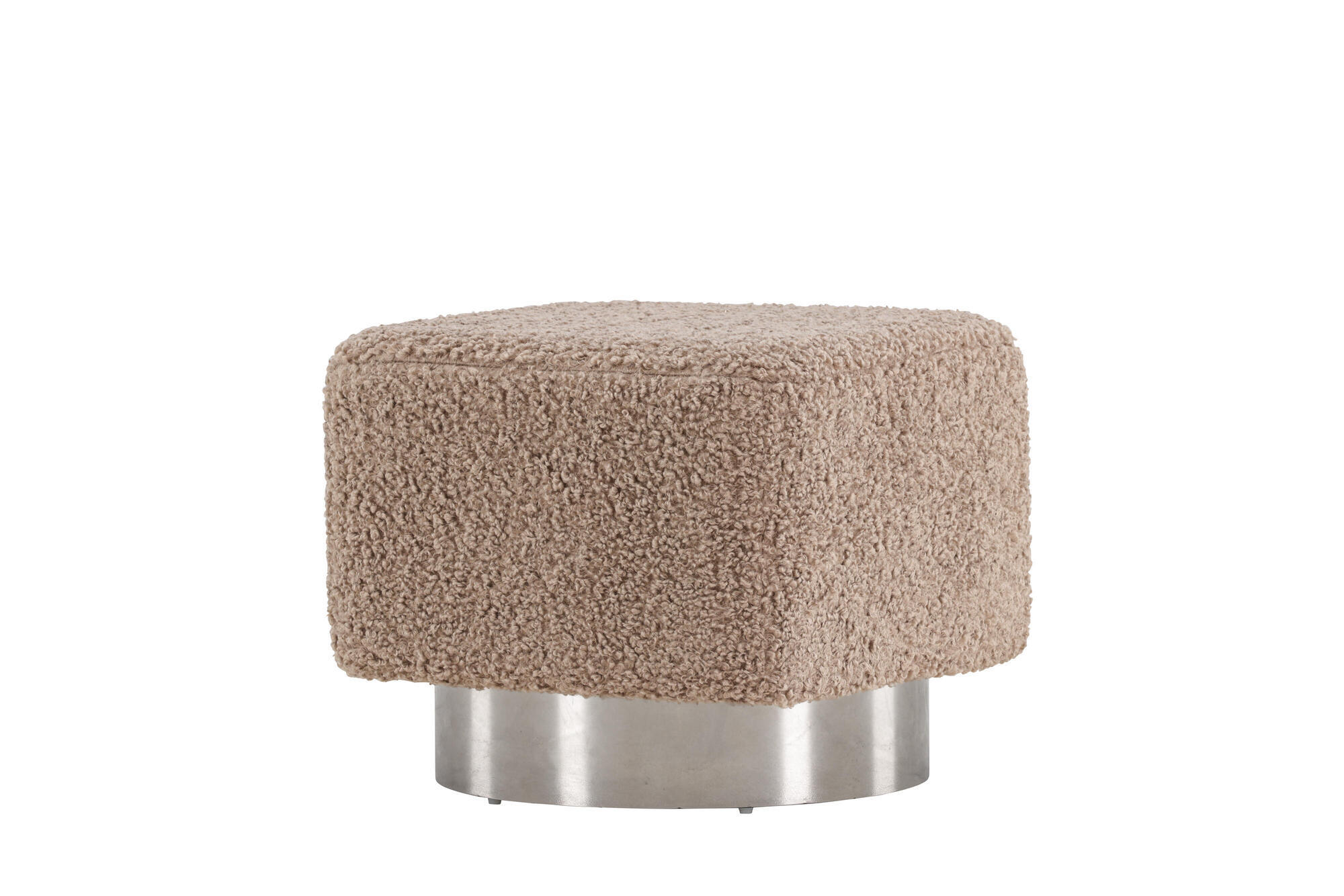 SITZPOUF NEWTON Braun 45x45x38 cm - Braun, Textil (45/38/45cm) - FURNLUX