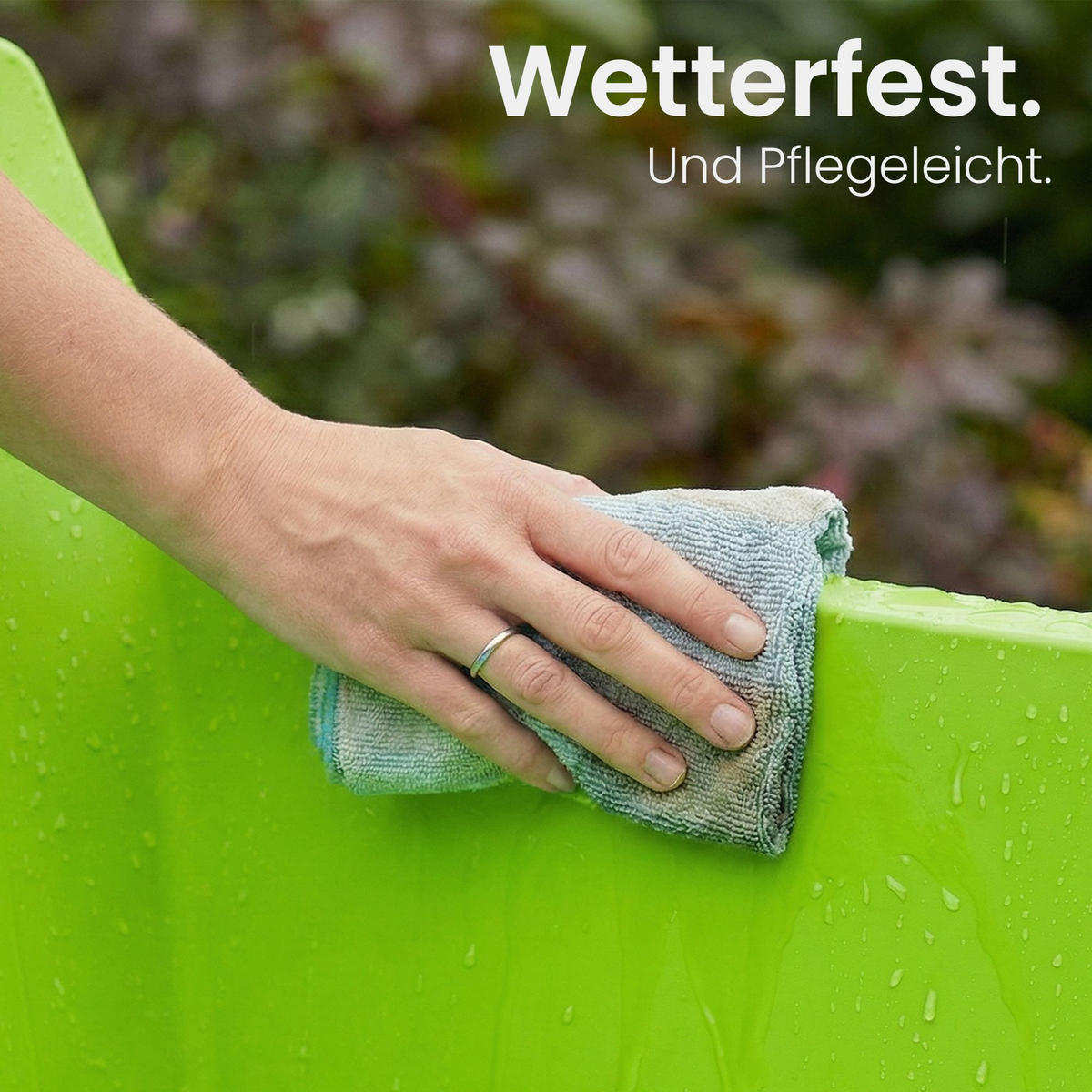 GARTENSTUHL 4 Kunststoff Grün - Grün, Kunststoff (73/78/57cm) - CLP